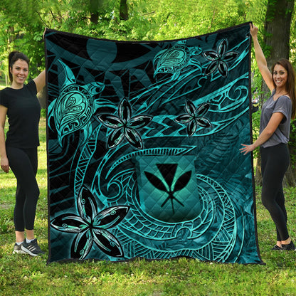 Hawaii Premium Quilt Kanaka Maoli Tropical Leaves Polynesian Pattern