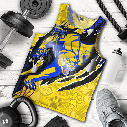 Hawaii Tank Top Custom Henry J. Kaiser High School Super Cougar Arm Sleeve Polynesian Tattoo