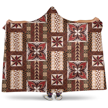 Samoa Hooded Blanket Siapo Pattern Print