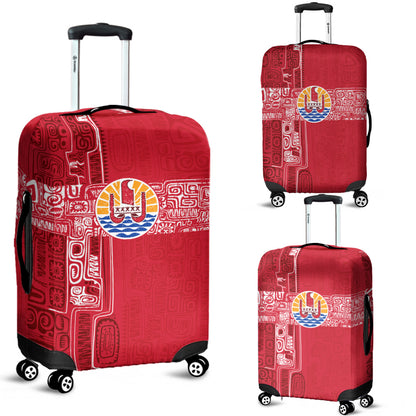 Tahiti Luggage Cover French Polynesia Pattern Vintage Style