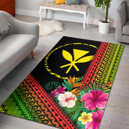 Hawaii Area Rug Kanaka Maoli Polynesian Pattern