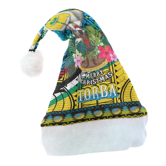 Torba Polynesian Christmas Hat - Torba Vanuatu Coat of Arms Christmas Hat Polynesian Patterns Christmas Hat