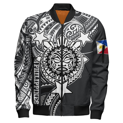 Philippines Custom Bomber Jacket - Lapu-Lapu The King Of Cebu Tribal Black Style