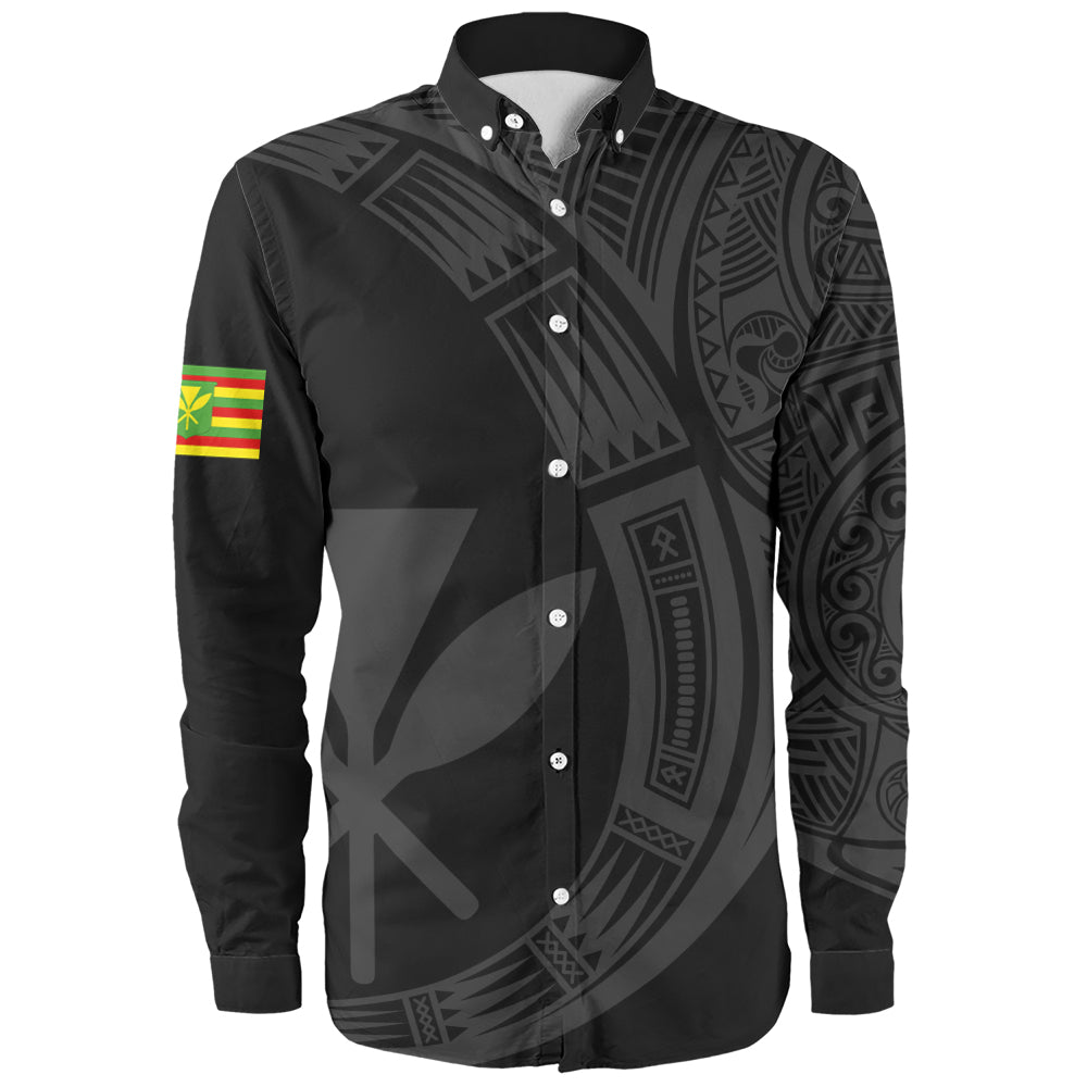 Hawaii Long Sleeve Shirt Polynesia Tribal Spirits Of Kanaka Seal