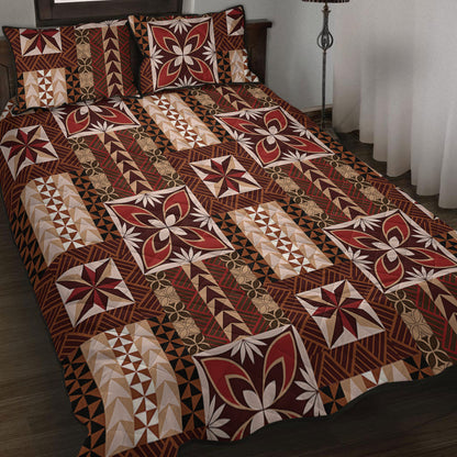 Samoa Quilt Bed Set Siapo Pattern Print