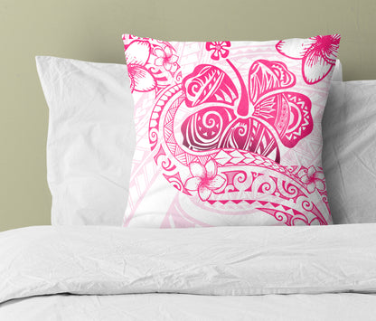 Hawaii Pillow Cover Pink Hibiscus And Plumeria Flowers Polynesian Decor