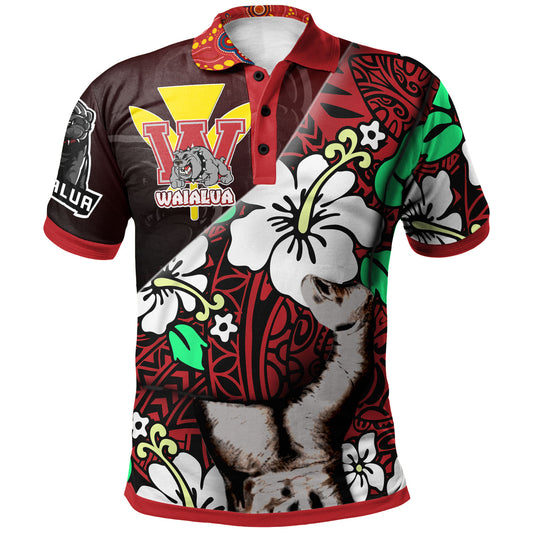 Hawaii Waialua School Polynesian Custom Patronage Polo Shirt - The Waialua High & Intermediate School Bloods In My Veins