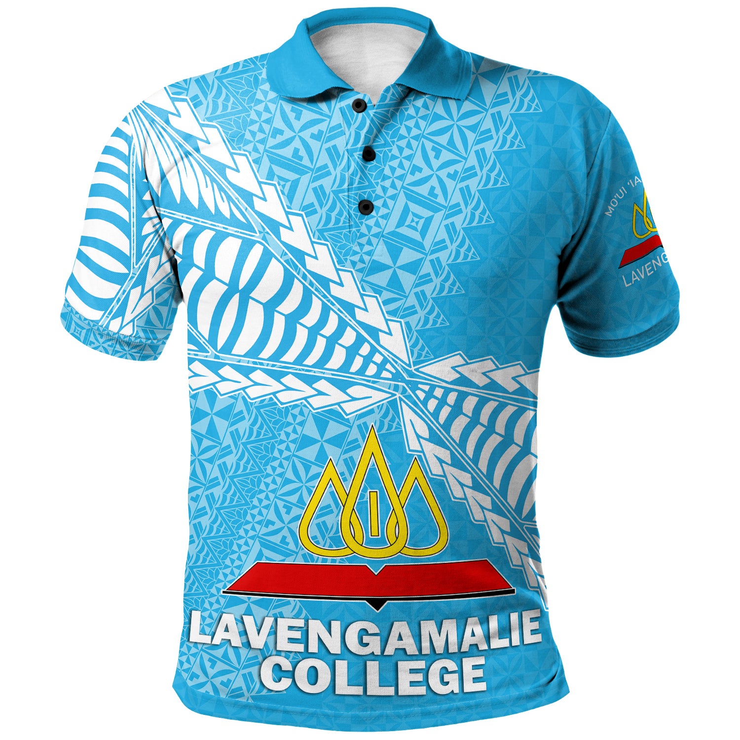 Tonga Custom Personalised Polo Shirt - Lavengamalie College Tongan Pattern