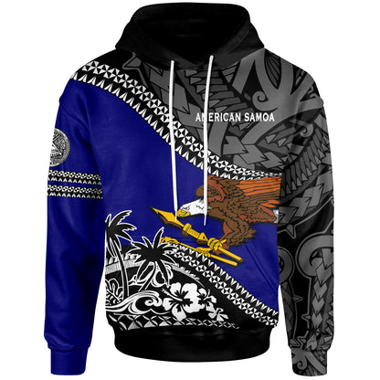 American Samoa Hoodie Fall In The Wave