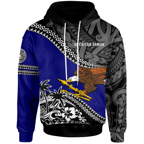 American Samoa Hoodie Fall In The Wave