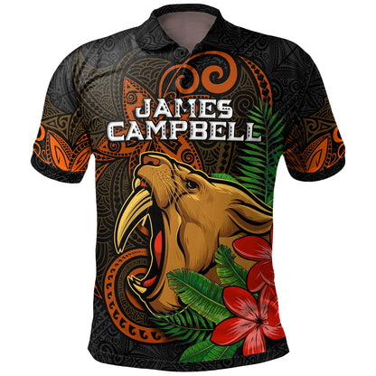 Hawaii Custom Personalised Polo Shirt - James Campbell High School Polynesian Tribal Pattern