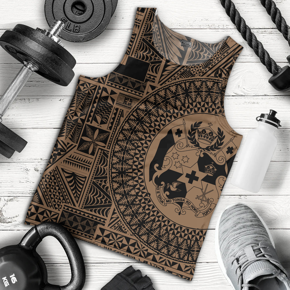 Tonga Tank Top Royal Seal Tribal Pattern