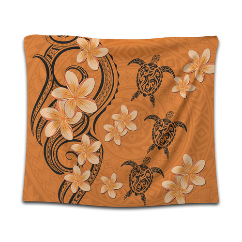 Hawaii Tapestry Tribal Tattoo Polynesia Plumeria Flower