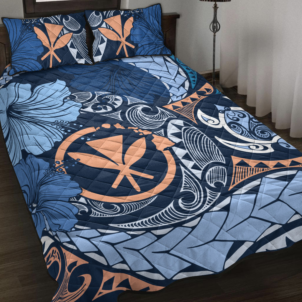 Hawaii Quilt Bed Set Kanaka Maoli Tribal Pattern