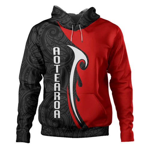 New Zealand Hoodie - Aotearoa Silver Fern Maori