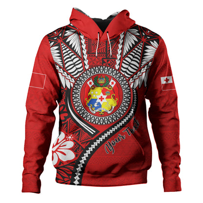Tonga Hoodie Custom Tribal Ngatu Pattern Circle Style