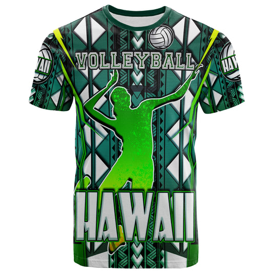Hawaii Volleyball T-shirt - Custom Hawaii Volleyball Team With Polynesian Patterns Custom Name And Number T-shirt