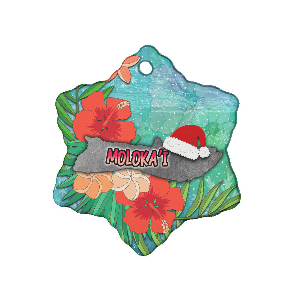 Hawaii Ceramic Ornament Christmas MolokaÊ»i Islands