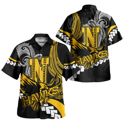 Hawaii Custom Hawaiian Shirt - Nanakuli High School Polynesian Tribal Pattern