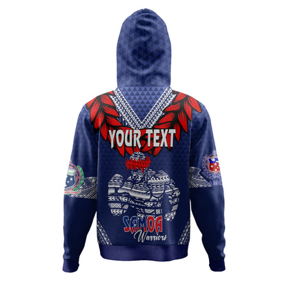 Personalised Toa Samoa Hoodie Ulafala Style Samoa Warriors