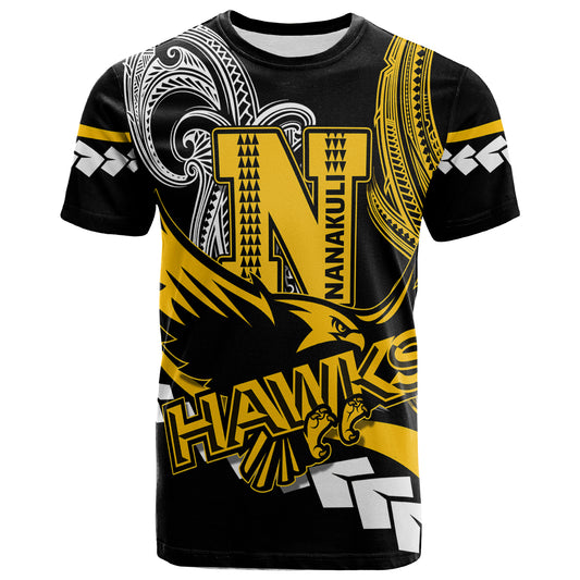 Hawaii Custom T-shirt - Nanakuli High School Polynesian Tribal Pattern