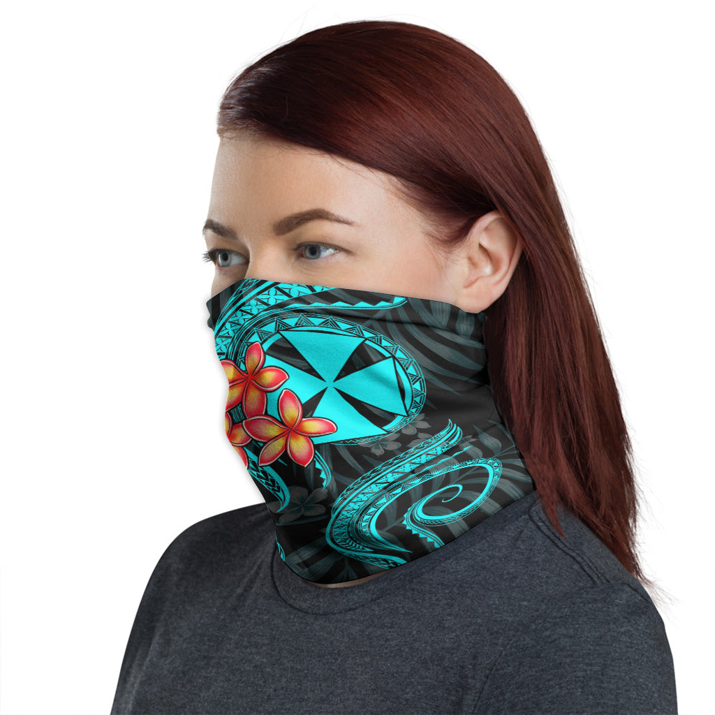 Wallis and Futuna Neck Gaiter - Plumeria Turquoise