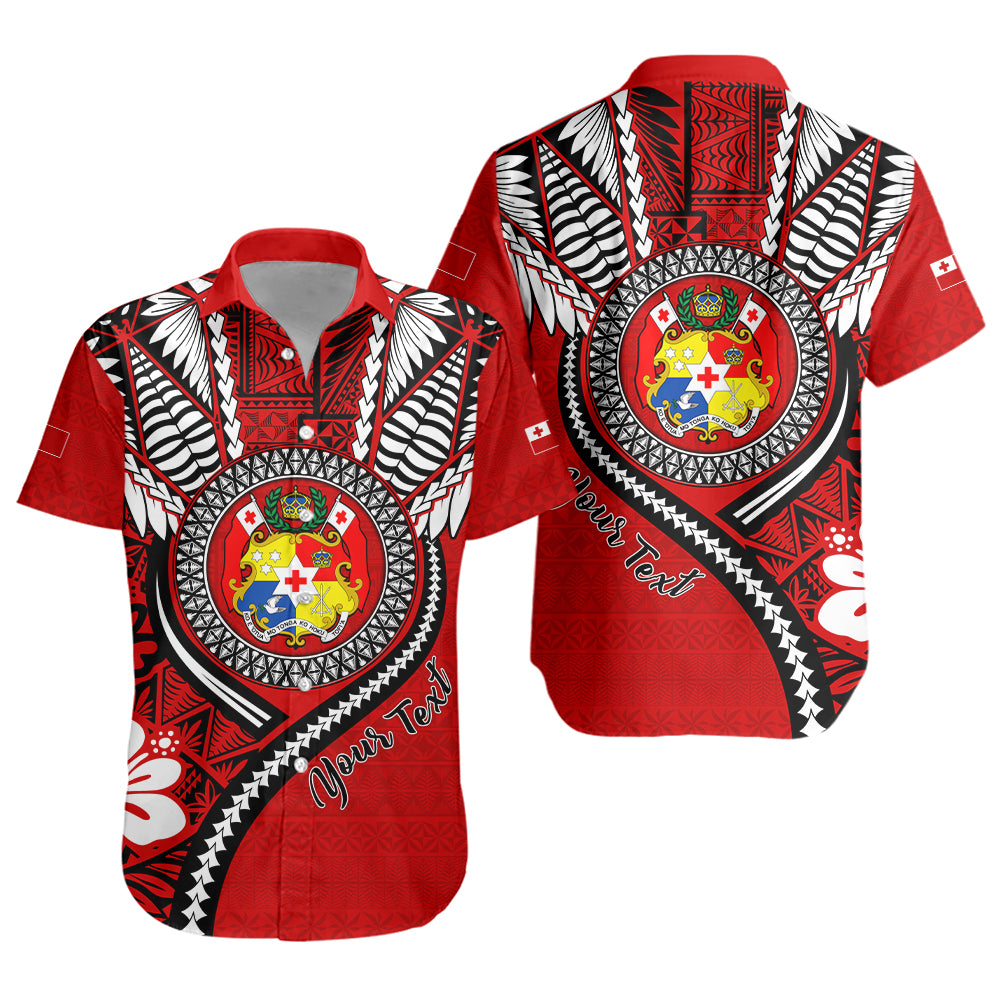 Tonga Short Sleeve Shirt Custom Tribal Ngatu Pattern Circle Style