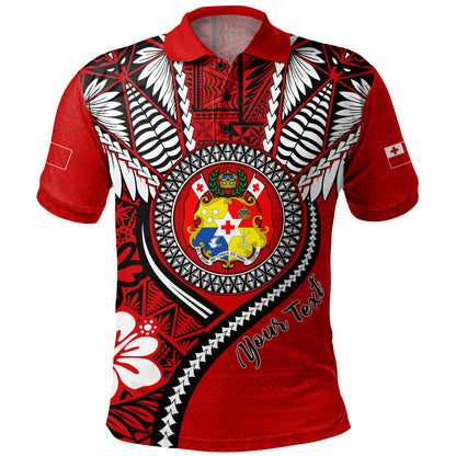 Tonga Polo Shirt Custom Tribal Ngatu Pattern Circle Style