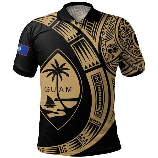Guam Polo Shirt Polynesia Tribal Spirits Of Guam Seal