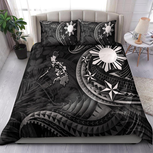 Philippines Filipinos Bedding Set Philippines Sun Tribal Patterns Tropical Flowers Curve Style