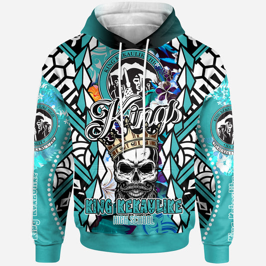 Hawaii Custom Personalised Hoodie - King Kekaulike High School The Kings Of Maui Tribal Patterns