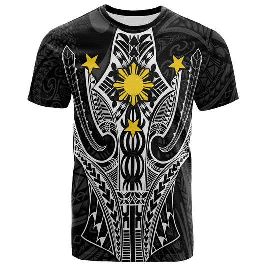 Philippines T-Shirt - Filipino Sun Polynesian Pattern