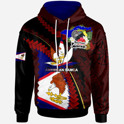 American Samoa Hoodie - American Samoa Independence Day With State Flag And Marijuana Leaf Polynesian Style