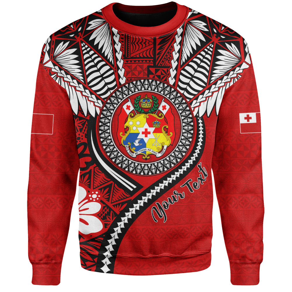 Tonga Sweatshirt Custom Tribal Ngatu Pattern Circle Style
