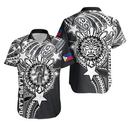 Philippines Custom Short Sleeve Shirt - Lapu-Lapu The King Of Cebu Black Style