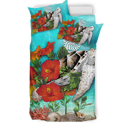 Hawaii Bedding Set - Turtle Hawaii Islands Hibiscus Bedding Set