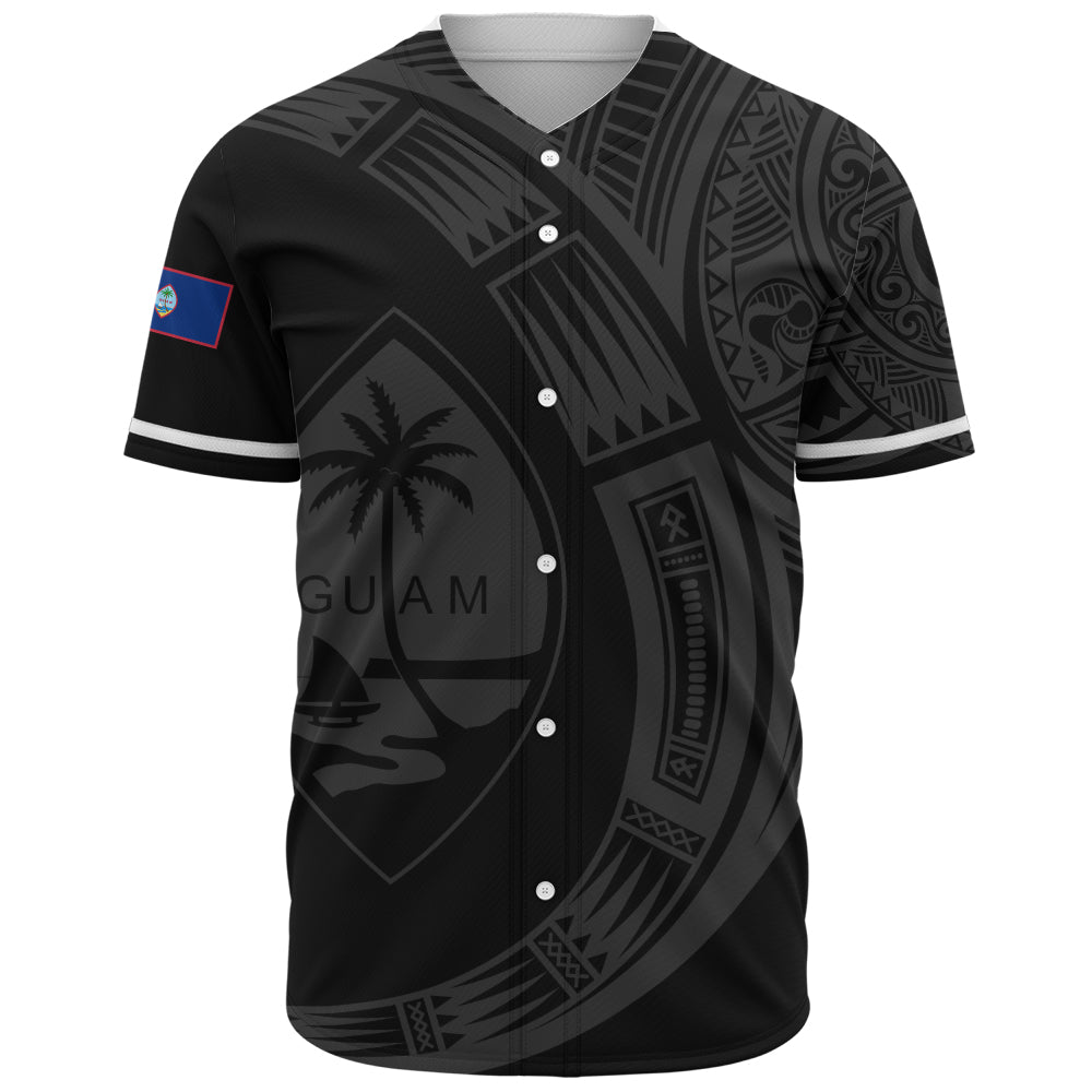 Guam Baseball Shirt Polynesia Tribal Spirits Of Guam Seal