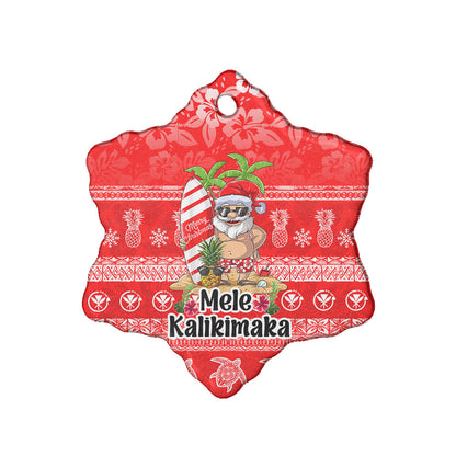 Hawaii Ceramic Ornament  Mele Kalikimaka Merry Christmas Tree Pineapple Tropical