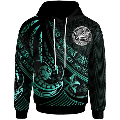 American Samoa  Hoodie - The Flow Of The Ocean