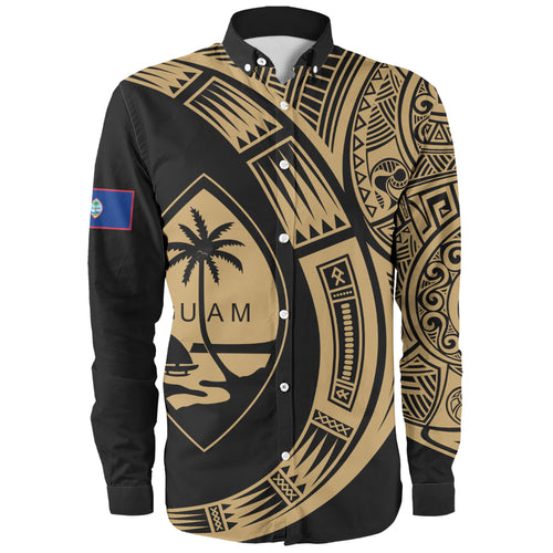 Guam Long Sleeve Shirt Polynesia Tribal Spirits Of Guam Seal