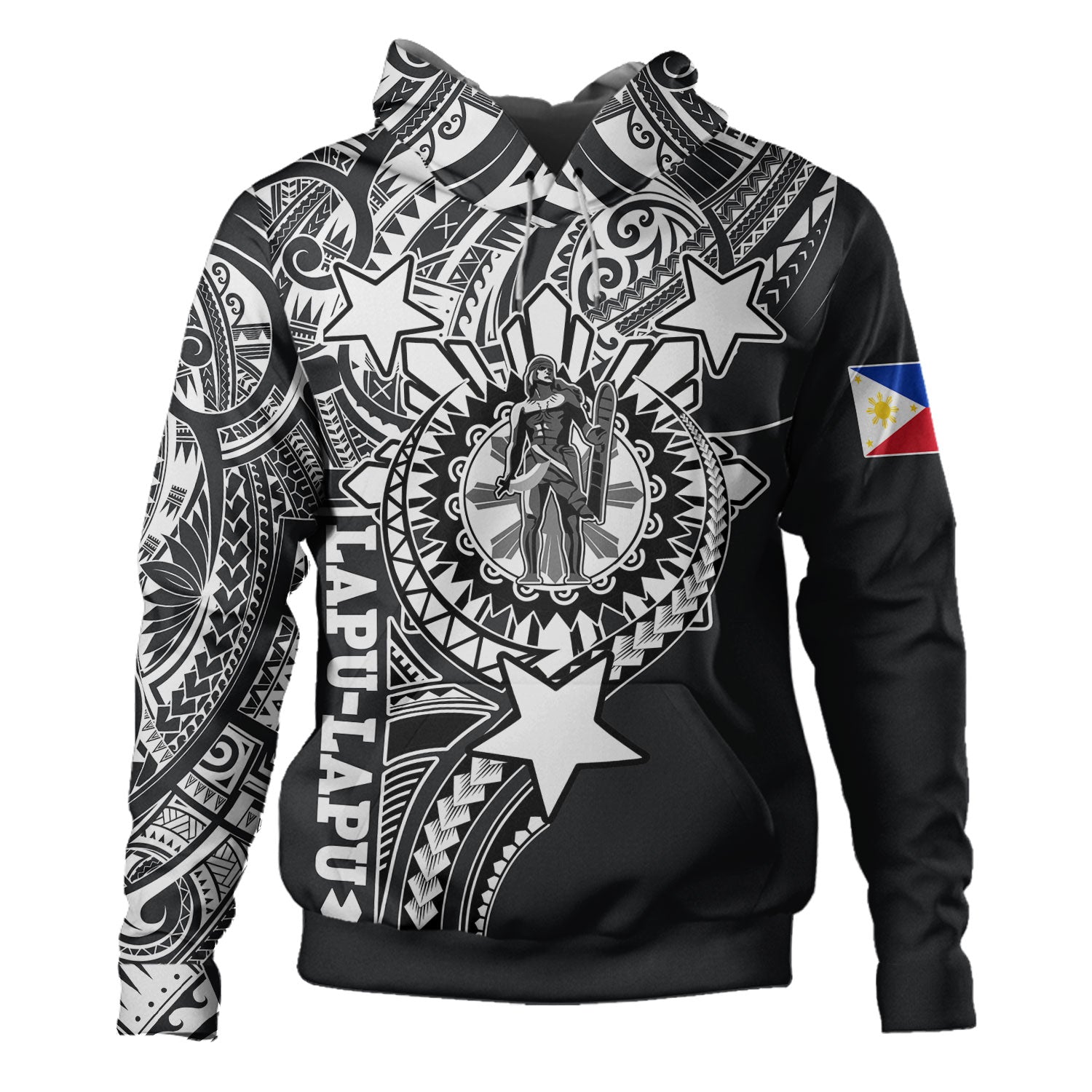 Philippines Custom Hoodie - Lapu-Lapu The King Of Cebu Tribal Black Style