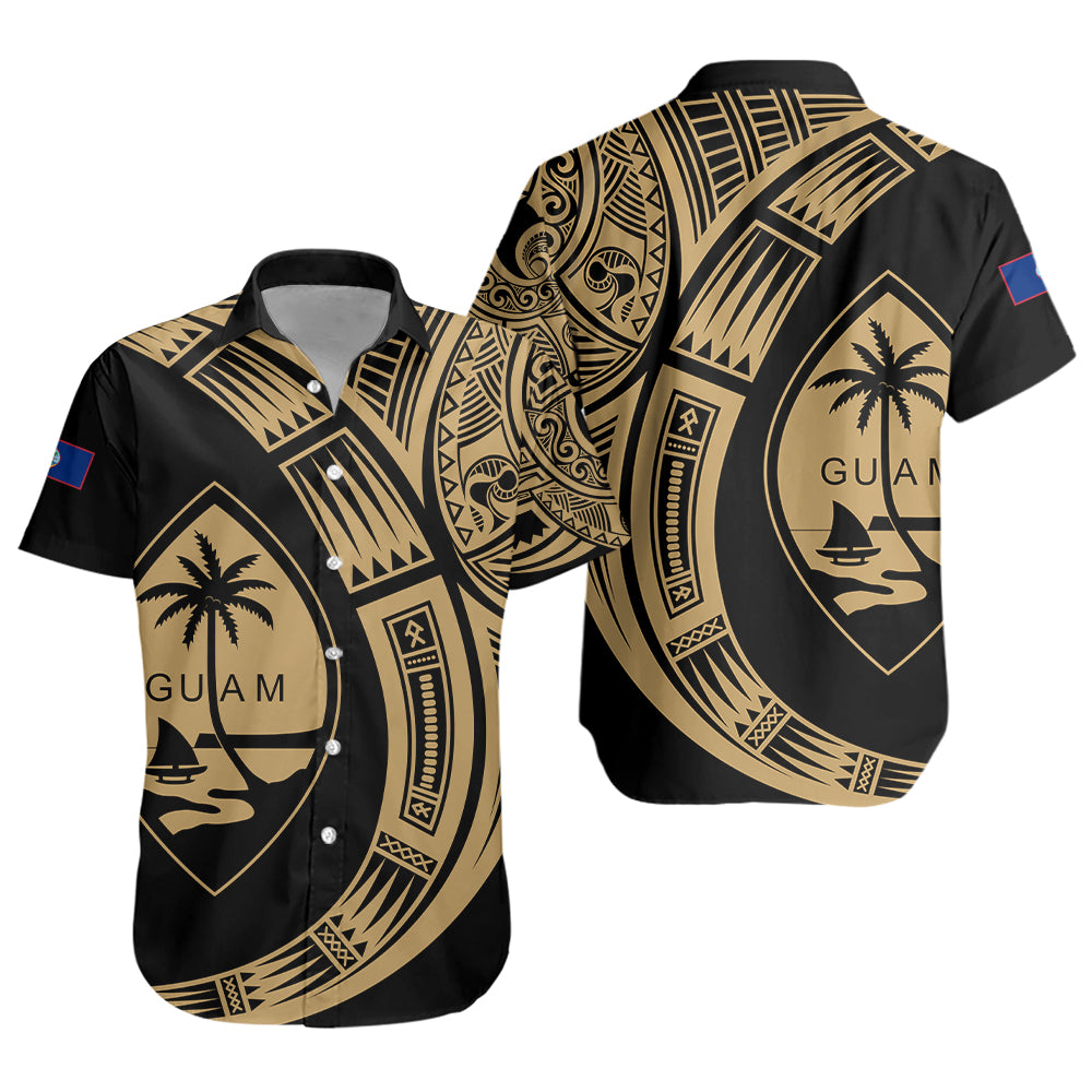 Guam Short Sleeve Shirt Polynesia Tribal Spirits Of Guam Seal