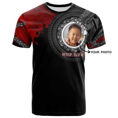Personalised Photo Hawaii Polyensian T-shirt - Polynesian Chain Style