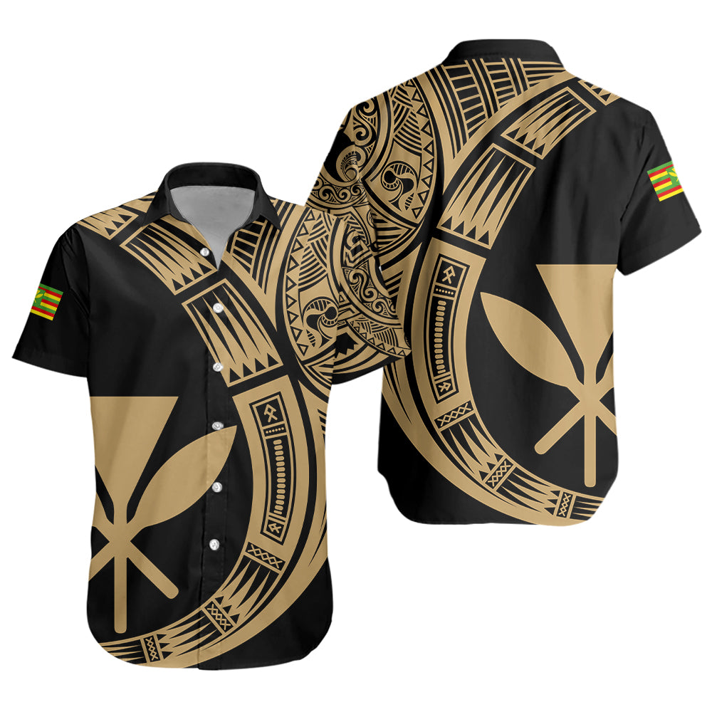 Hawaii Short Sleeve Shirt Polynesia Tribal Spirits Of Kanaka Seal