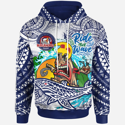 Hawaii Custom Personalised Hoodie - Waianae High School Tribal Tiki Shark Riders Polynesian Pride Hoodie