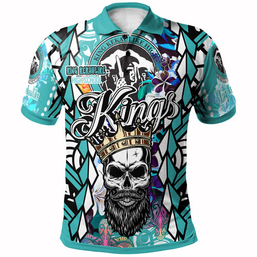 Hawaii Custom Personalised Polo Shirt - King Kekaulike High School The Kings Of Maui Tribal Patterns