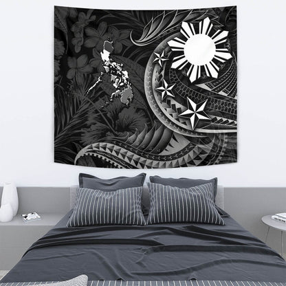 Philippines Filipinos Tapestry Philippines Sun Tribal Patterns Tropical Flowers Curve Style