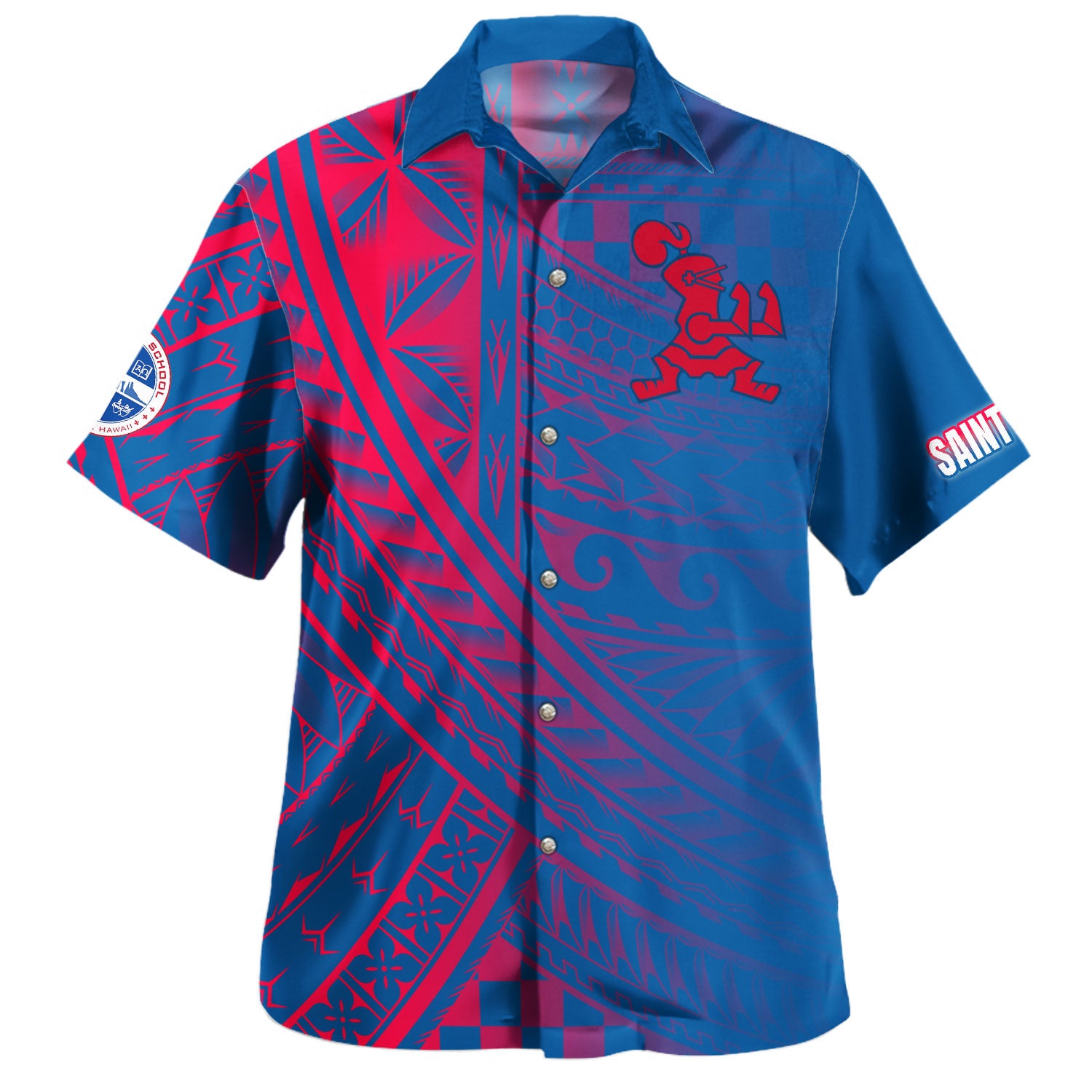 Hawaii Saint Louis School Hawaiian Shirt -Logo School Hawaii Patterns