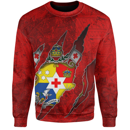 Tonga Sweatshirt Coat Of Amrs Scratches Cracks Style