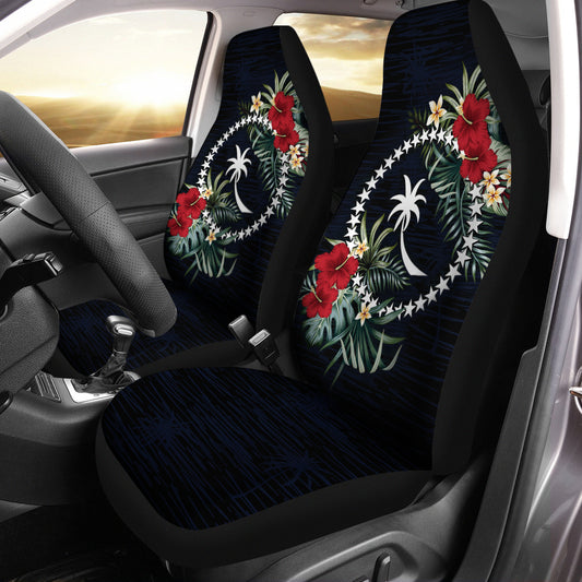 Chuuk Car Seat Covers - Chuuk Flag Hibiscus